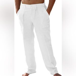 NWOT White Drawstring Pants